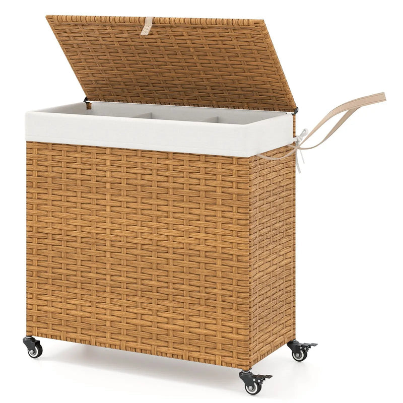 Laundry Hamper with Wheels and Lid by DirectDeals