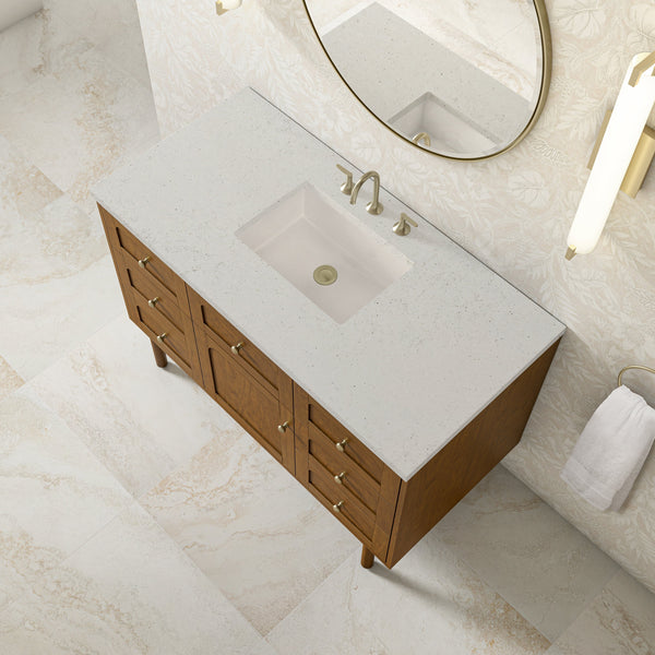 James Martin Laurent 48" Dual Mount Single Bathroom Vanity, Honey Oak