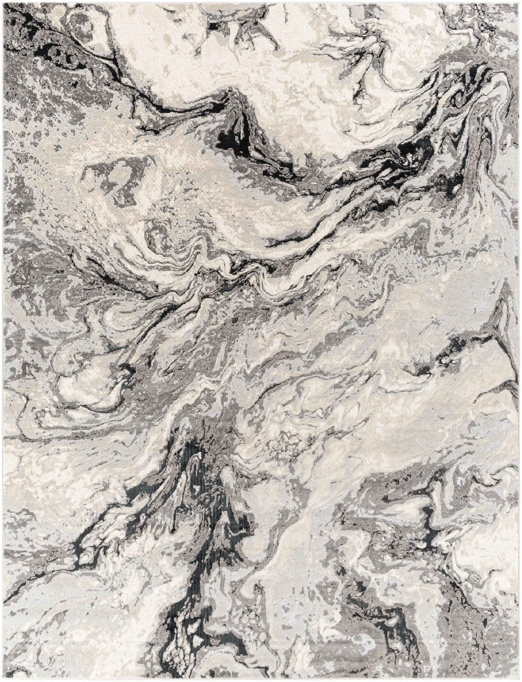 Lawigan Gray Marble Rug - Clearance by Boutique Rugs