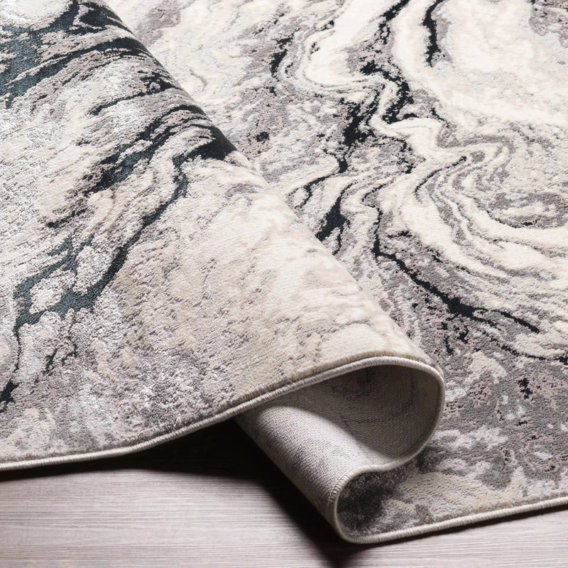 Lawigan Gray Marble Rug - Clearance by Boutique Rugs