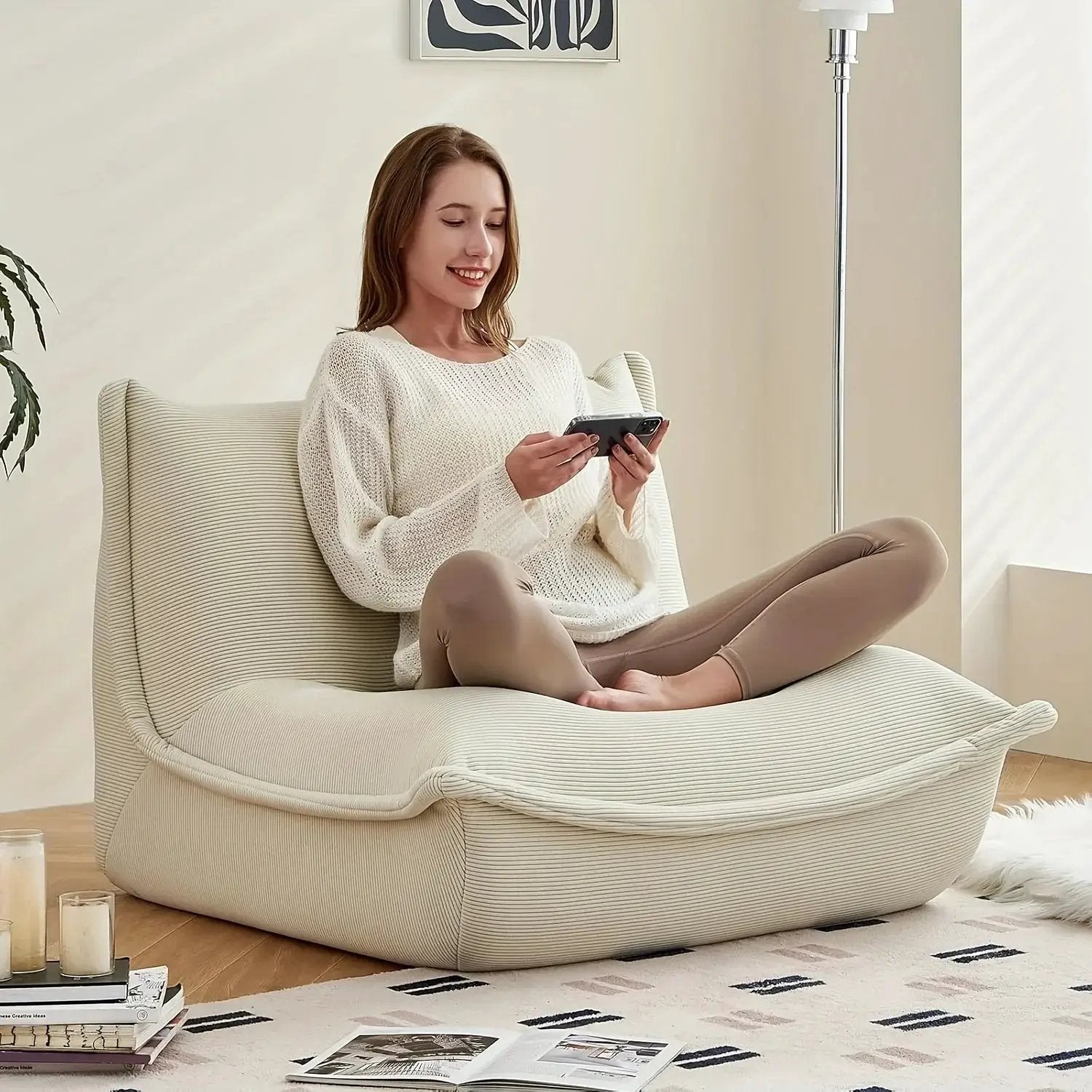 Lazy Sofa Chair, Fireside Chair Sofa Large Chair for Adults by House Of Avana