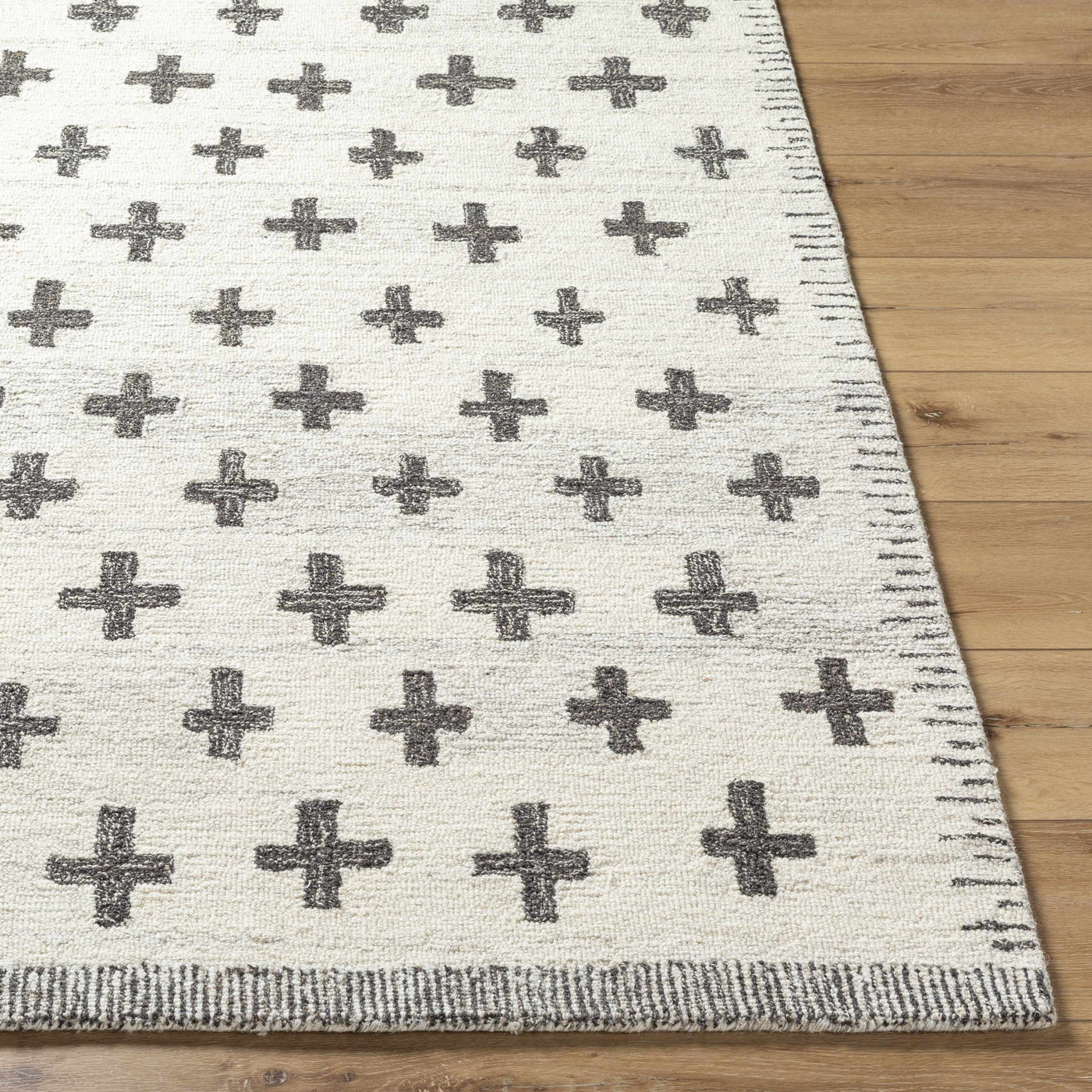 Lotta Light Silver Modern Wool Area Rug by Boutique Rugs