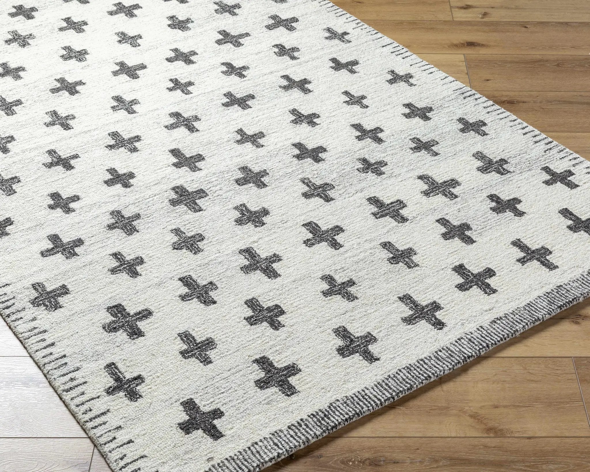 Lotta Light Silver Modern Wool Area Rug by Boutique Rugs