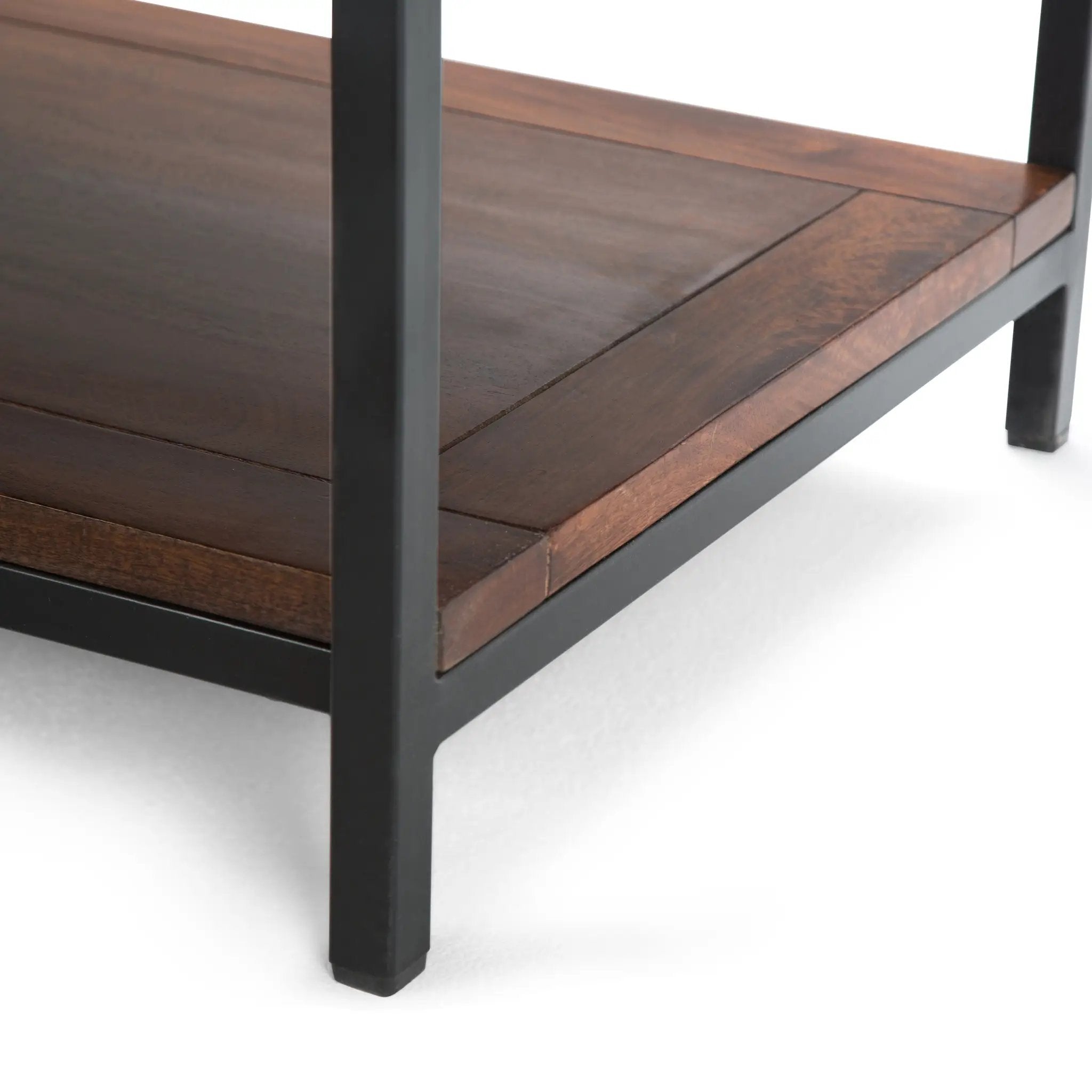 Skyler 48 Inch Wide Solid Mango Wood Coffee Table in Dark by HouseOfZazla