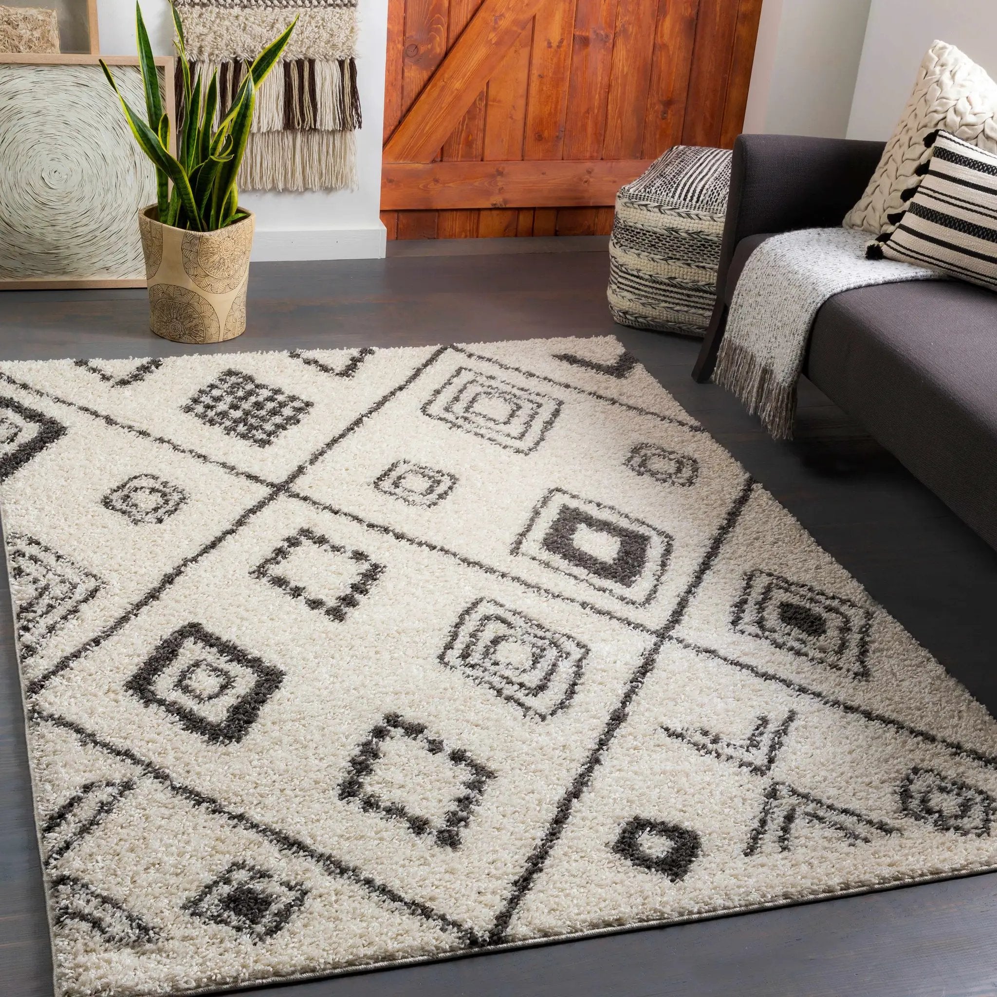 Albury Tribal Trellis Area Carpet - Clearance by Boutique Rugs