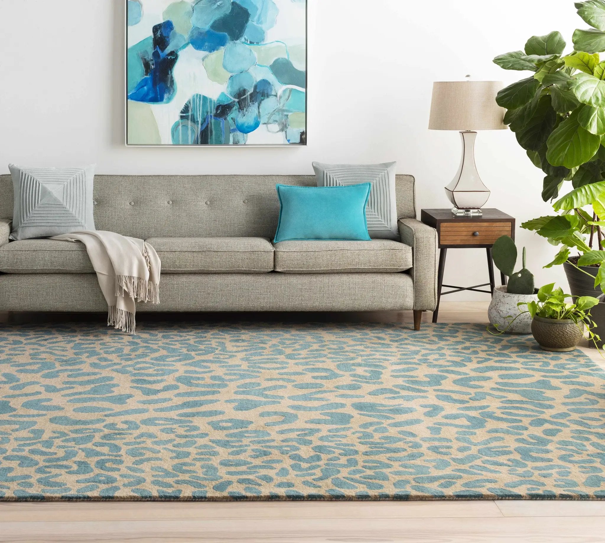 Lockbourne Leopard Print Area Rug by Boutique Rugs
