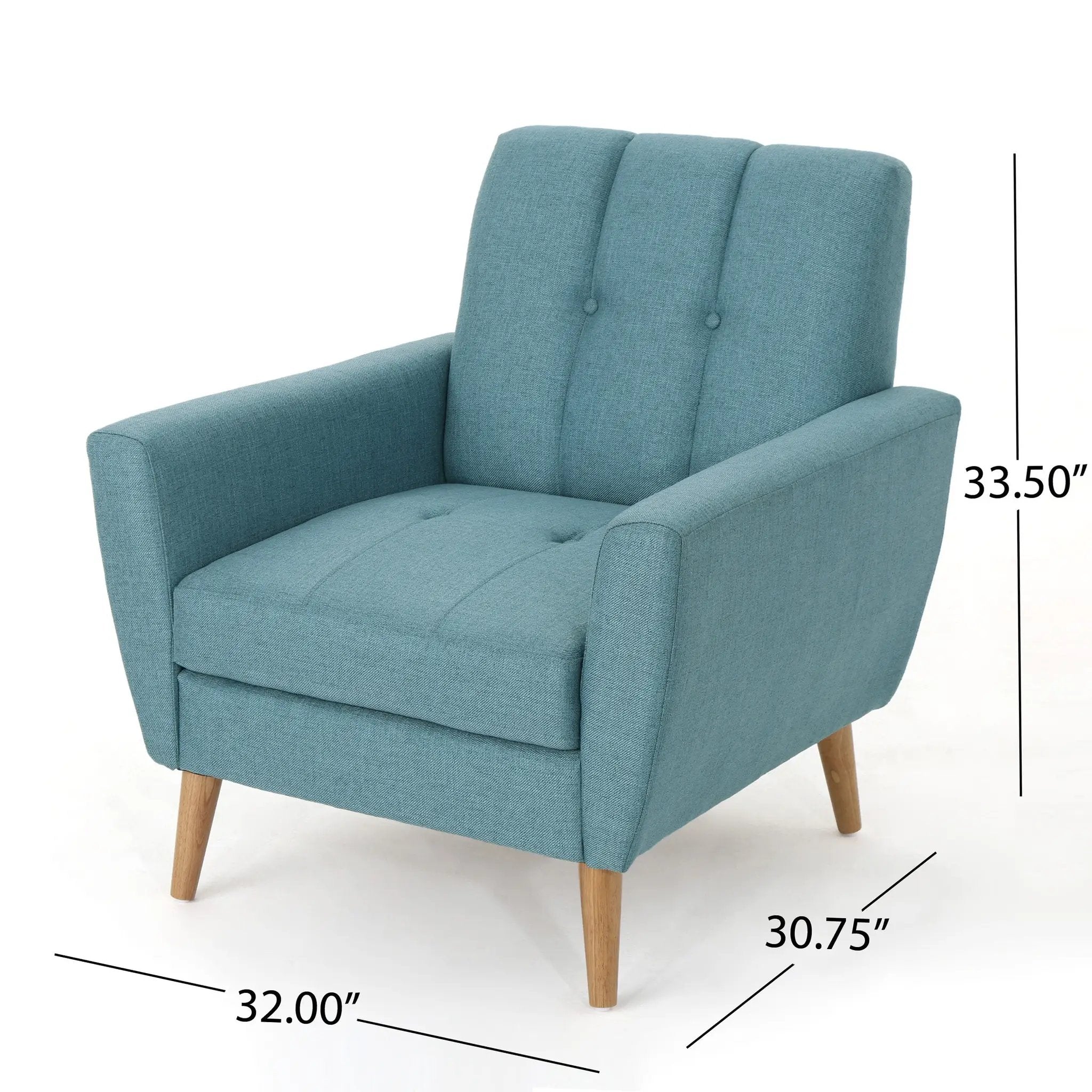 Mid Century Fabric Channel Stitch Club Chair by HouseOfZazla