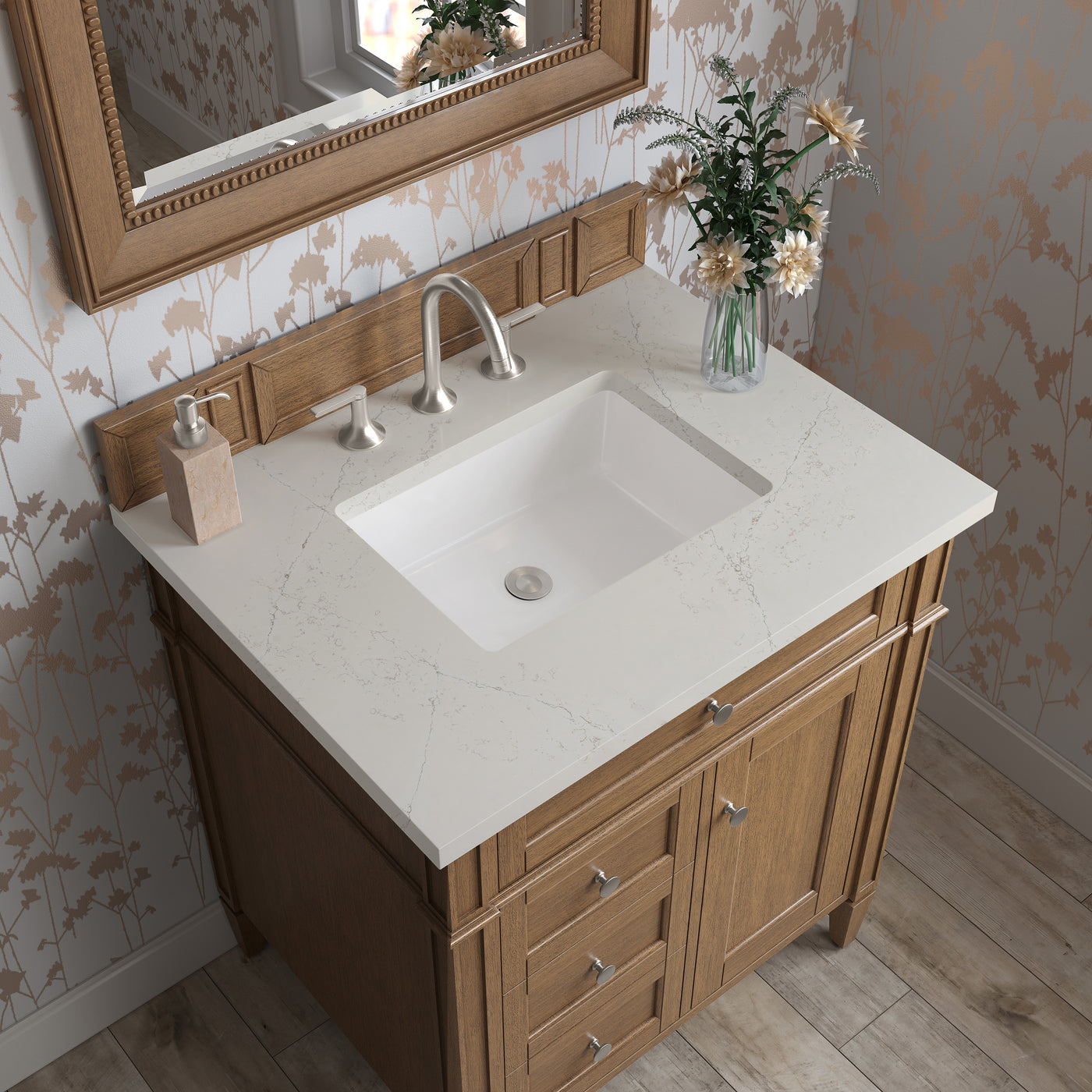 James Martin Brittany 30" Single Bathroom Vanity, Saddle Brown, view 32