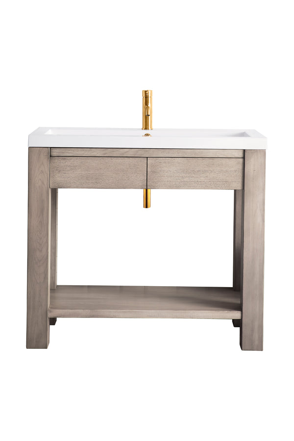 James Martin Brooklyn 39.5" Single Console Vanity, Platinum Ash