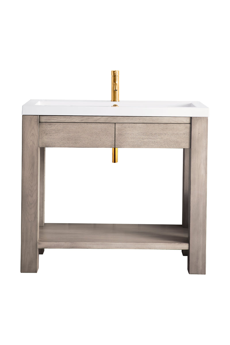 James Martin Brooklyn 39.5" Single Console Vanity, Platinum Ash by James Martin