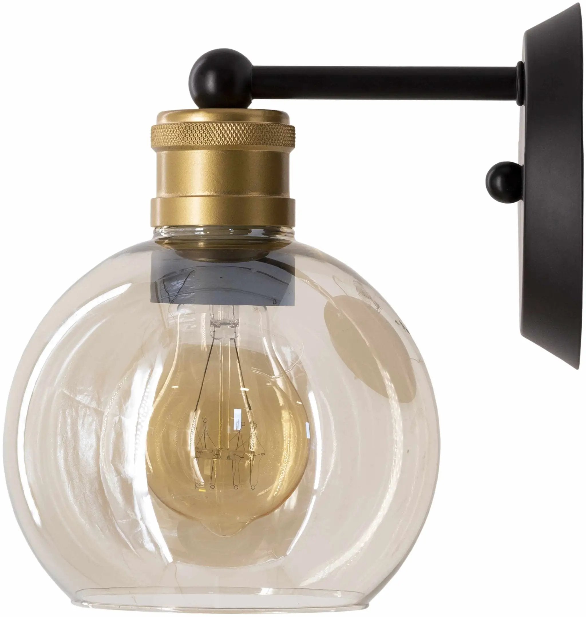 Leabrook Black Metal Wall Sconce by Boutique Rugs