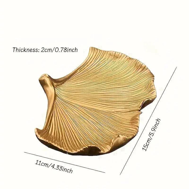 Leaf Resin Tray Compatible for Keys & Accessories - Elegant Nordic Style / Tabletop with Texture, Decorative Tray Suitable for Home, Entryway,, Christmas, Easter, Thanksgiving Decor by House Of Avana