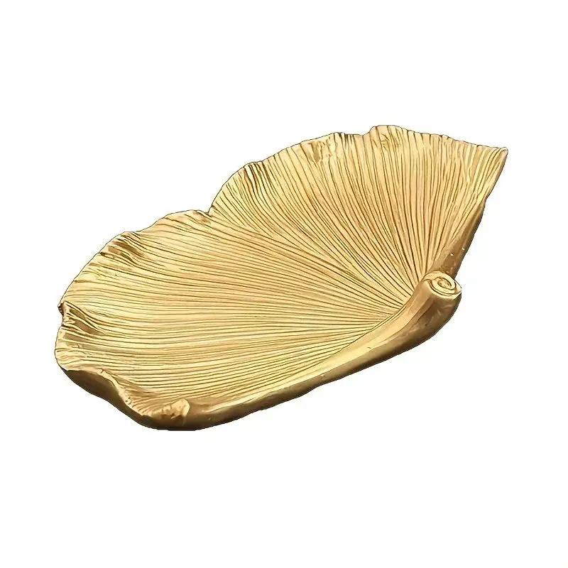 Leaf Resin Tray Compatible for Keys & Accessories - Elegant Nordic Style / Tabletop with Texture, Decorative Tray Suitable for Home, Entryway,, Christmas, Easter, Thanksgiving Decor by House Of Avana
