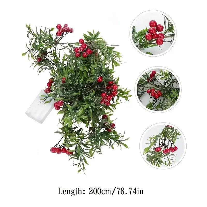LED Christmas Garland Battery Operated Holiday Decor String Lights by House Of Avana