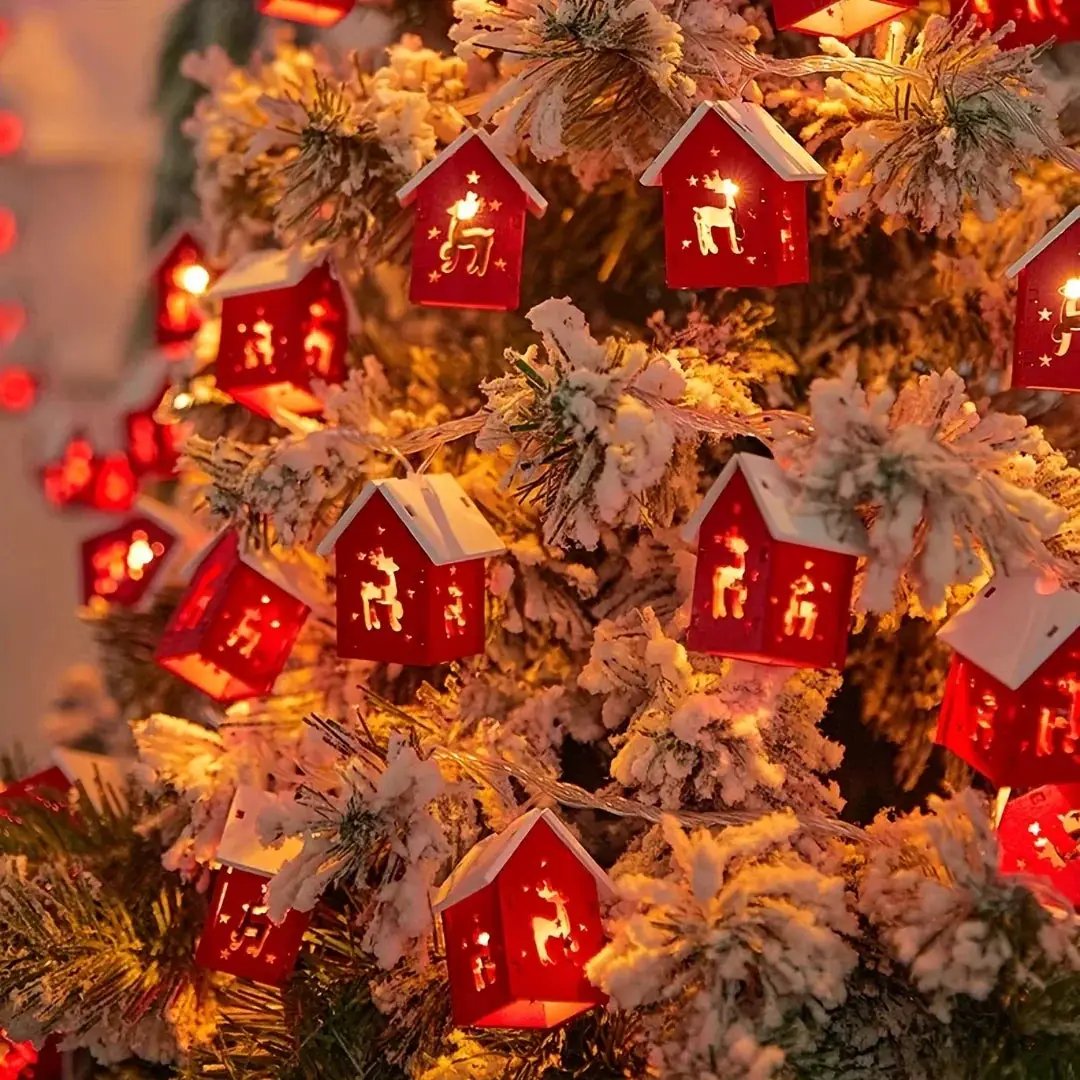 LED Fairy Lights Red Battery Operated String Lights by House Of Avana