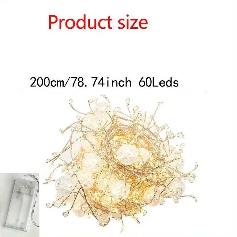 LED Garland String Lights 200cm Long with Warm & Cool LEDs by House Of Avana
