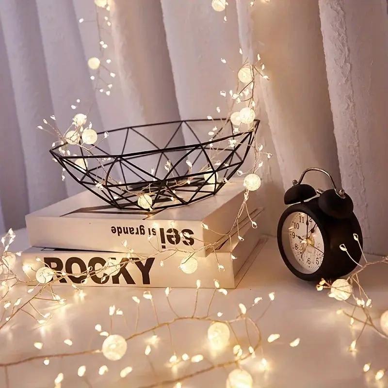 LED Garland String Lights 200cm Long with Warm & Cool LEDs by House Of Avana