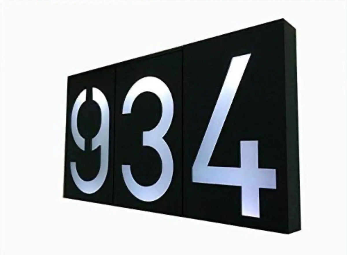 LED House Number Solar Power Digital Hotal Door Wall Solar Light Address Number Sign Lamp Custom Street Number Plaque by Outdoor Solar Outlet