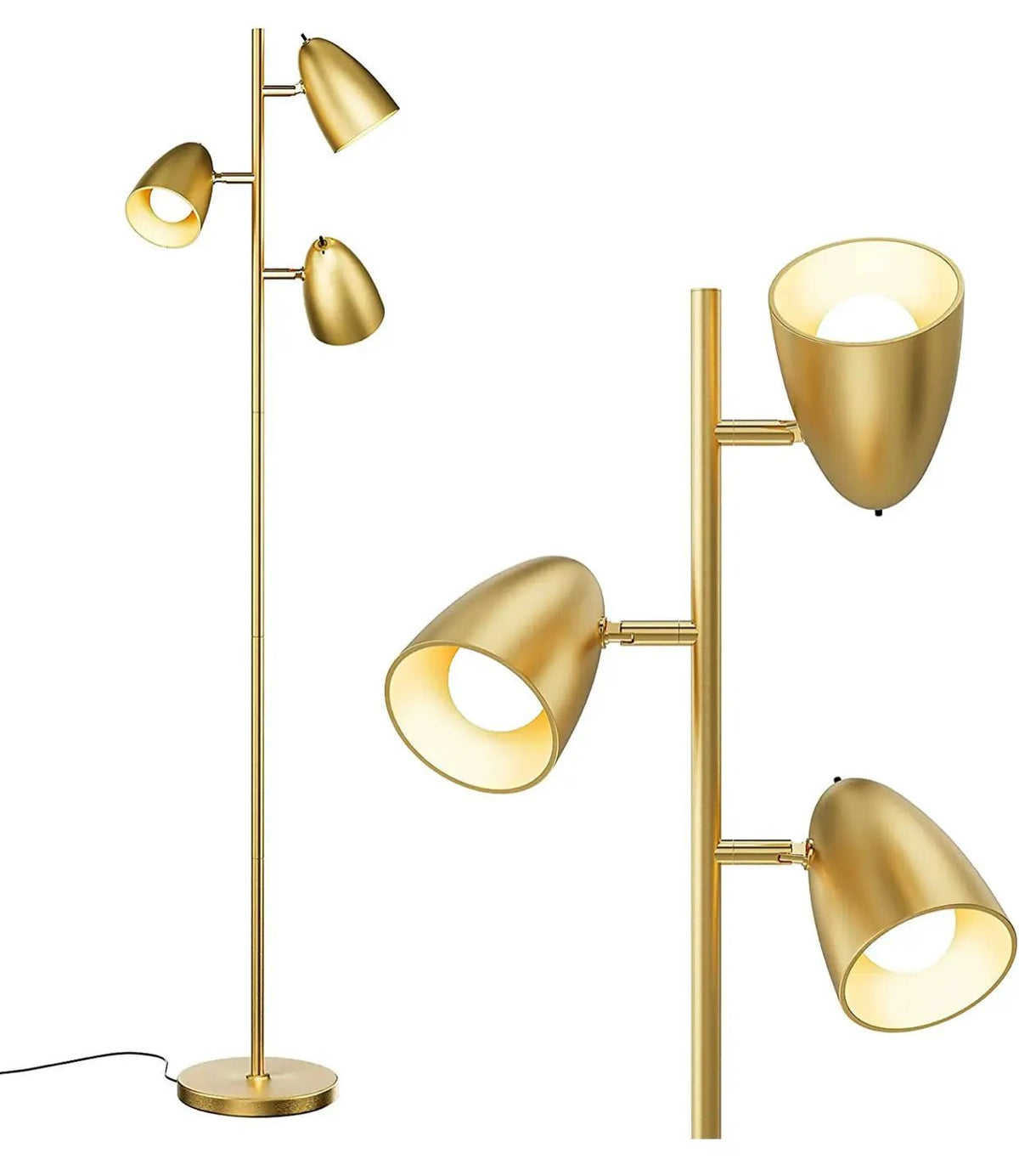 LED Reading and Floor Lamp - Standing Tall Pole Lamp with 3 LED Bulbs by Outdoor Solar Outlet