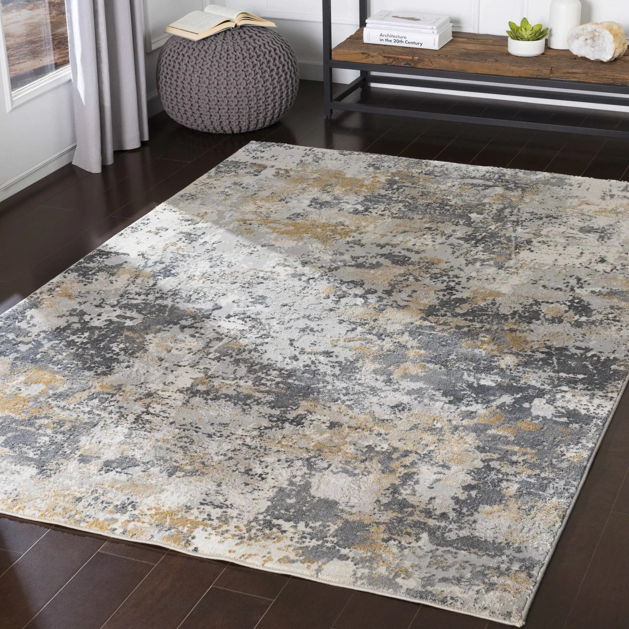 Lenzburg Faux Silk Abstract Rug by Boutique Rugs