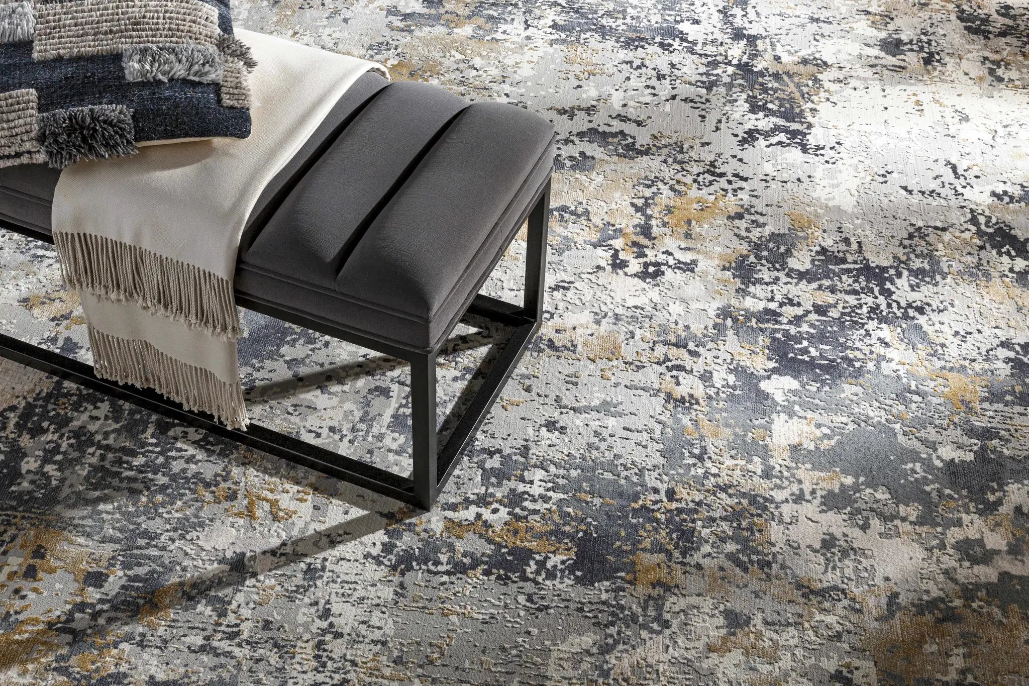 Lenzburg Faux Silk Abstract Rug by Boutique Rugs