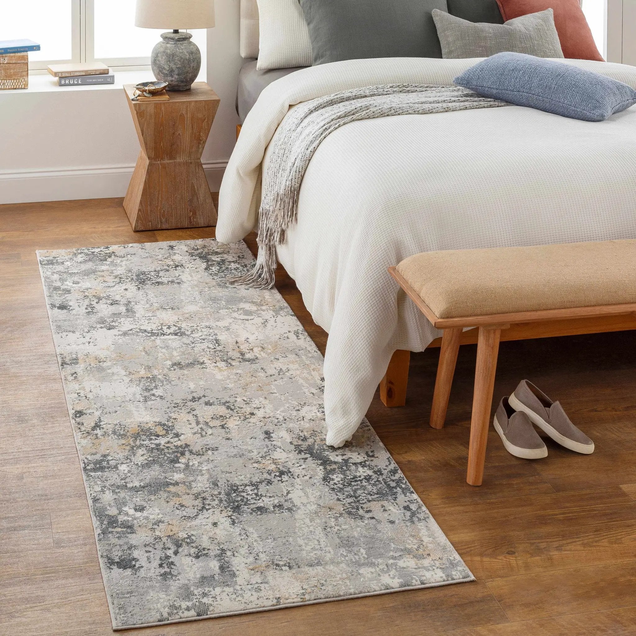 Lenzburg Faux Silk Abstract Rug by Boutique Rugs