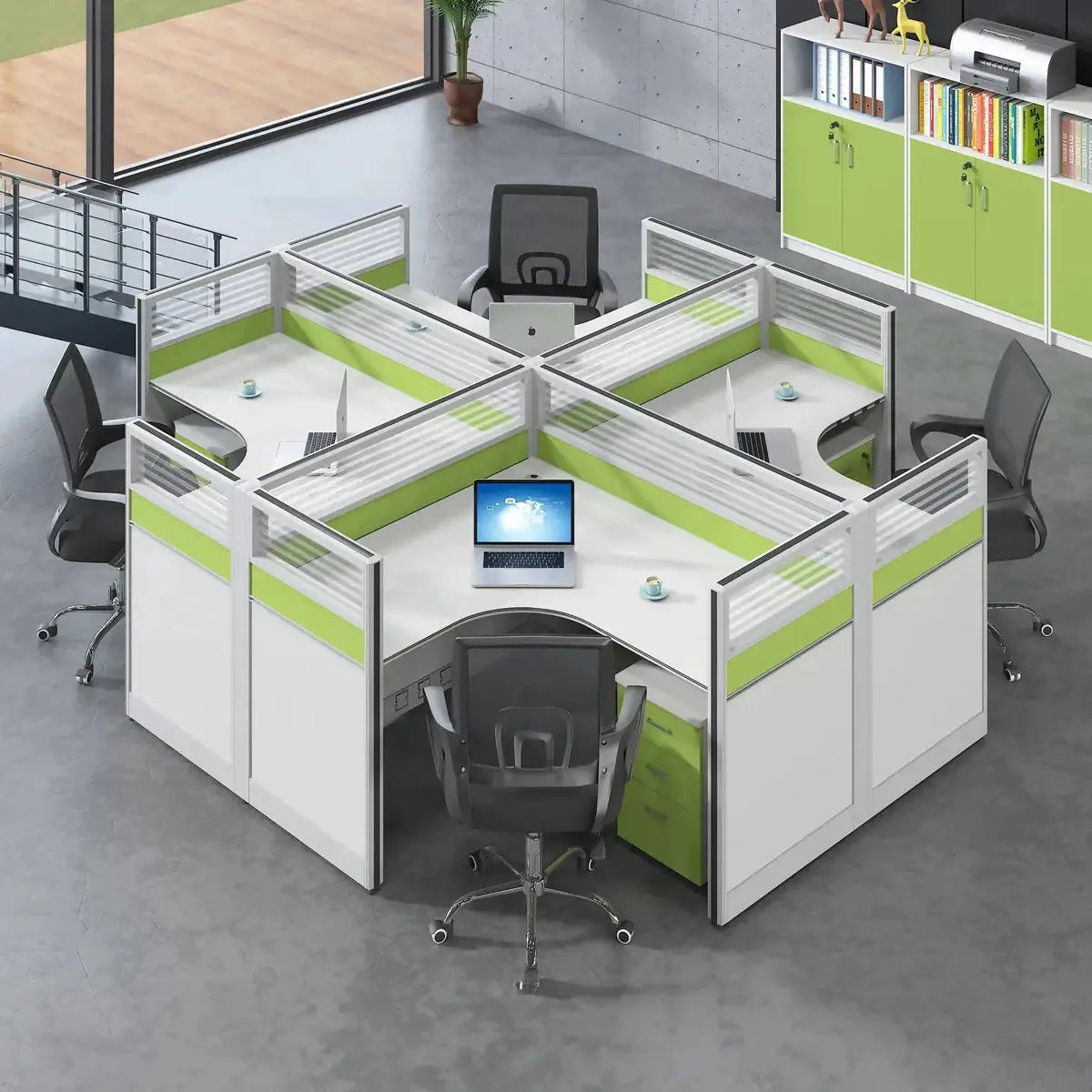 Velnor · L-Shaped Cubicle Workstation by Arc Grove