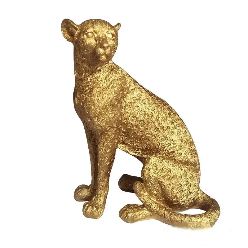 Gold Leopard Cheetah Statues for Modern Home Decor Lovers by House Of Avana