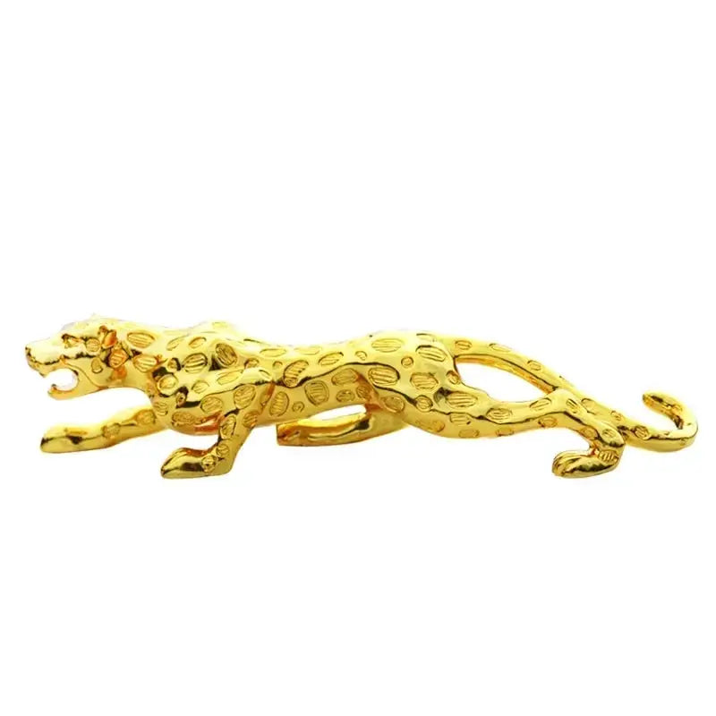 Silver Leopard Decorative Tabletop Sculpture for Home and Office Decor by House Of Avana