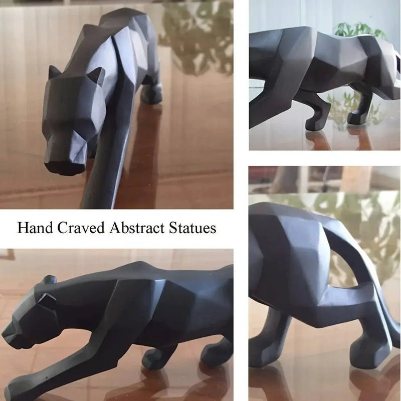 Leopard Sculpture - Handcrafted Modern Abstract Large by House Of Avana