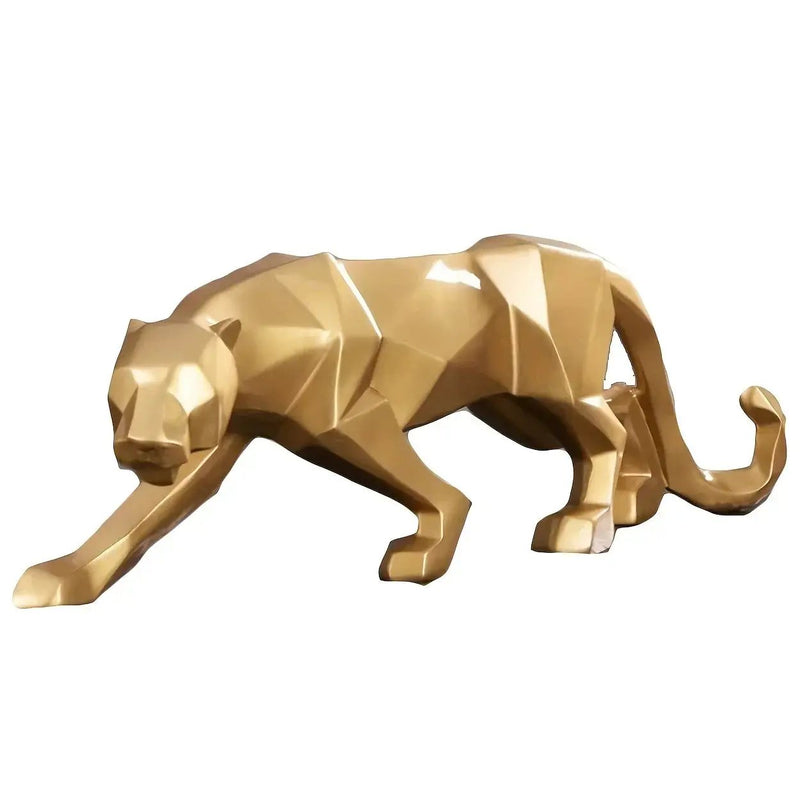 Leopard Sculpture - Handcrafted Modern Abstract Large by House Of Avana