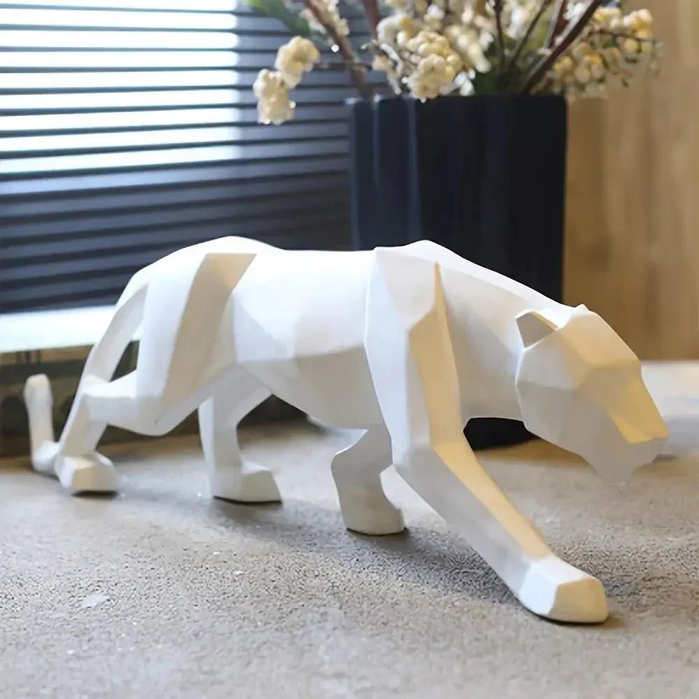 Leopard Sculpture - Handcrafted Modern Abstract Large by House Of Avana