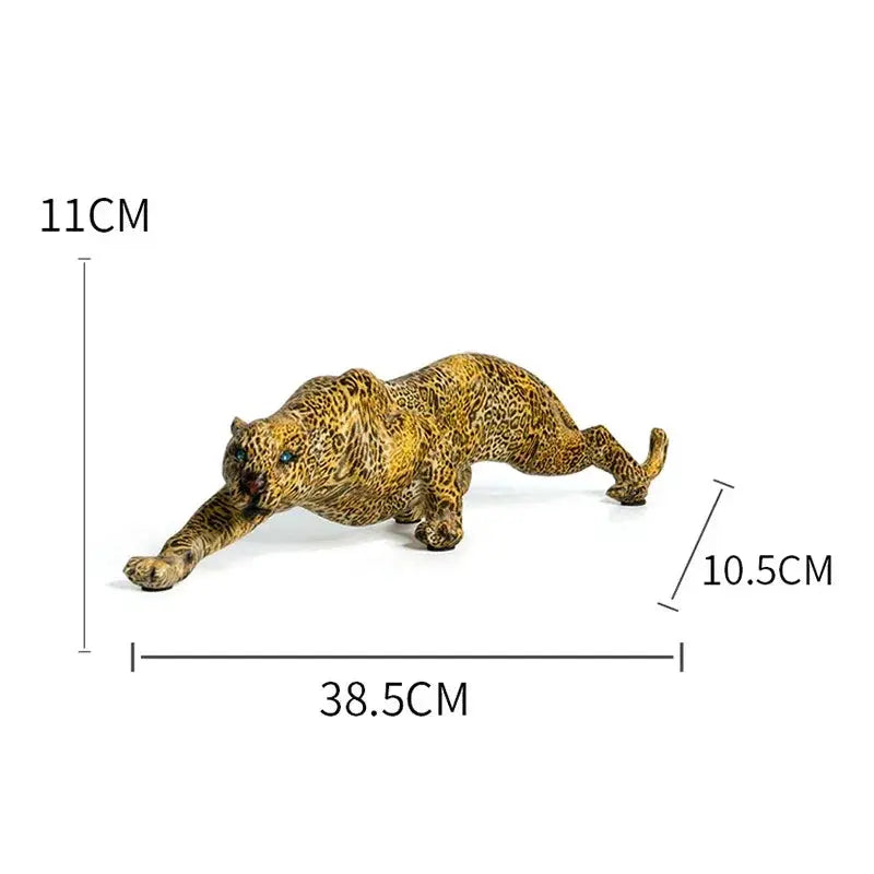 Luxury Leopard Animal Figurine Sculpture for Modern Home & Office Decor by House Of Avana