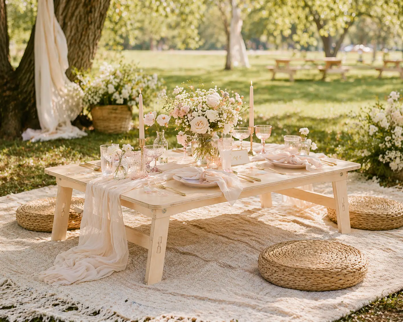 LESLIE- Foldable Picnic Table by Bush Acres