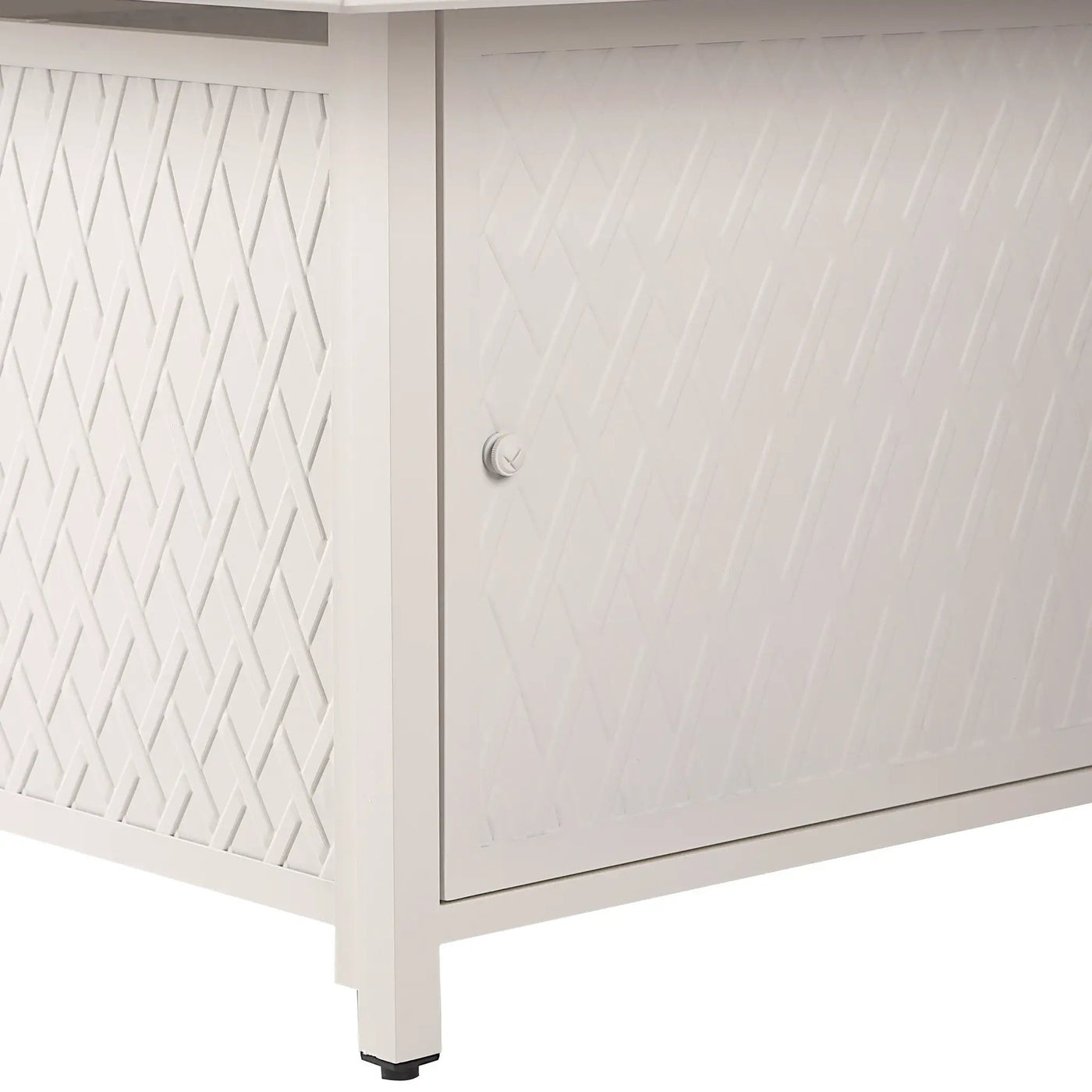 Aluminum 42-in Square Propane Fire Table with Beads, Covers and Lid by Sharicks
