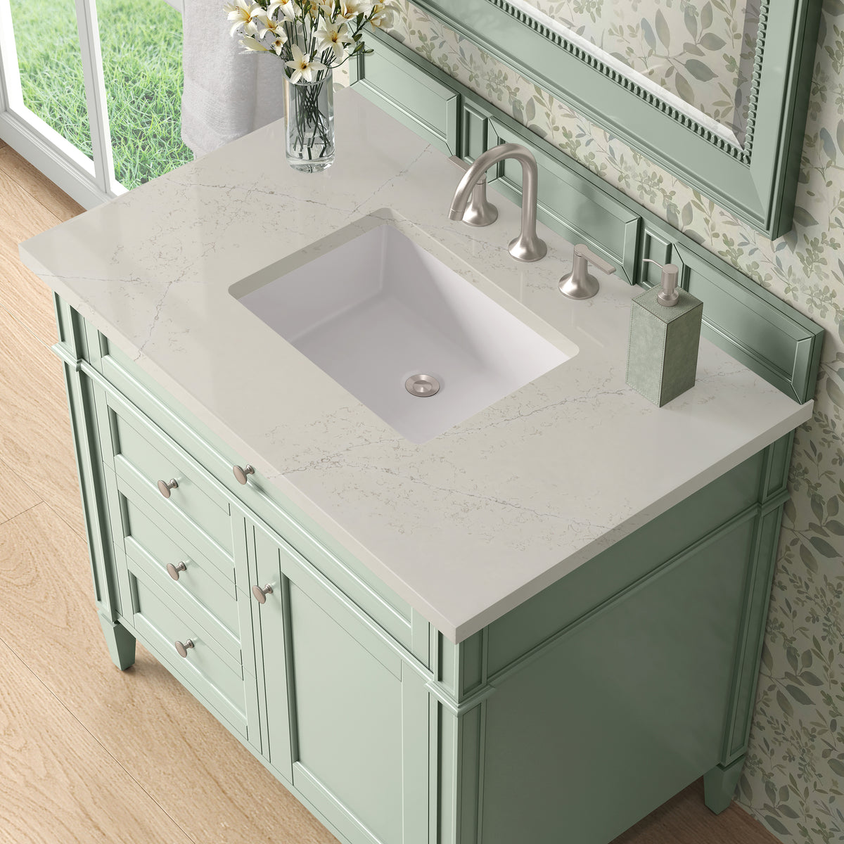 James Martin Brittany 36" Single Bathroom Vanity, Sage Green, view 35