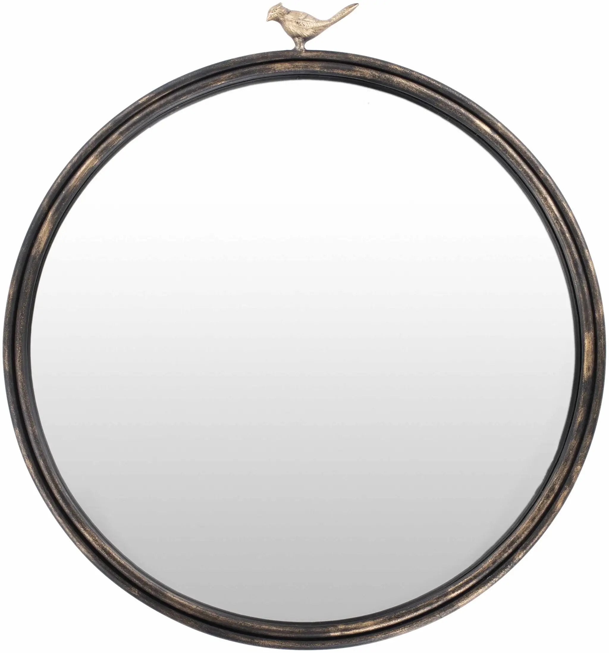 Loughlinstown Gold Frame Round Mirror by Boutique Rugs