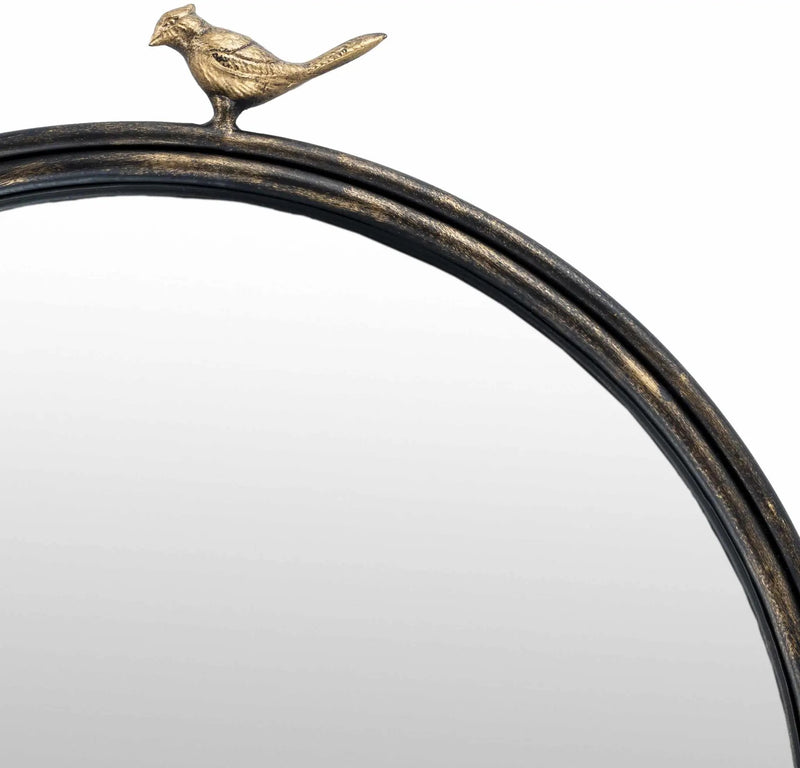 Loughlinstown Gold Frame Round Mirror by Boutique Rugs