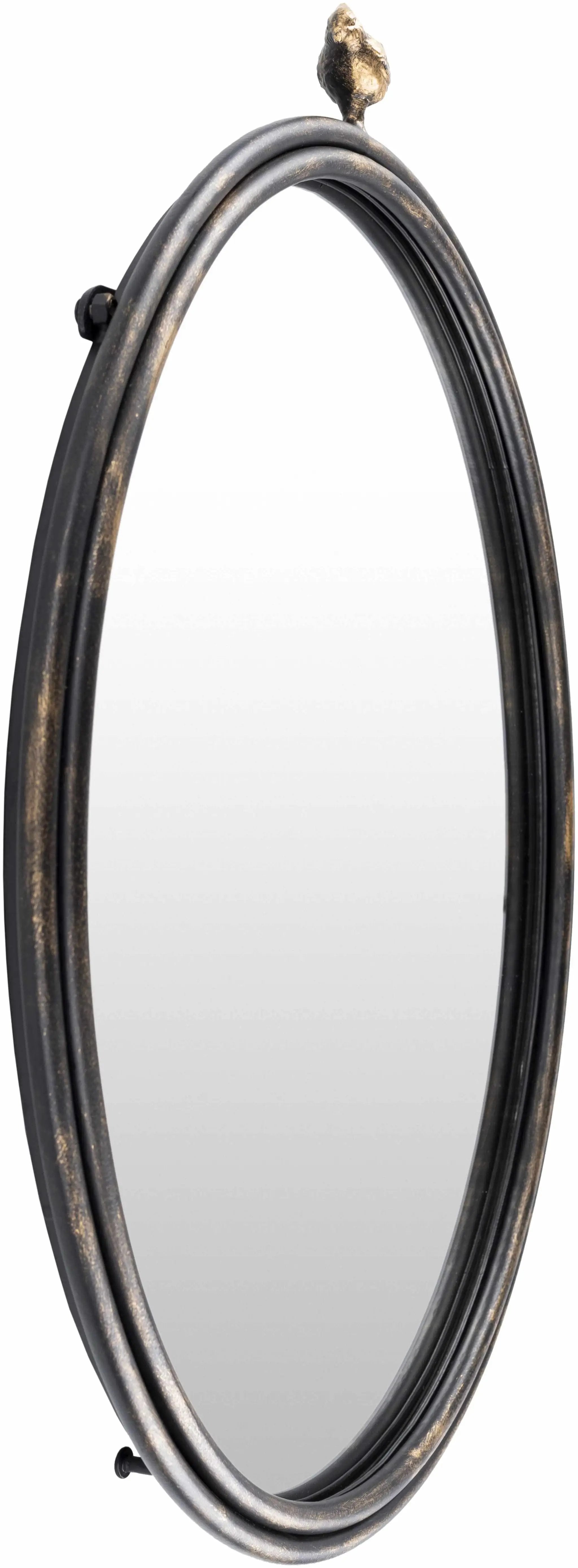 Loughlinstown Gold Frame Round Mirror by Boutique Rugs