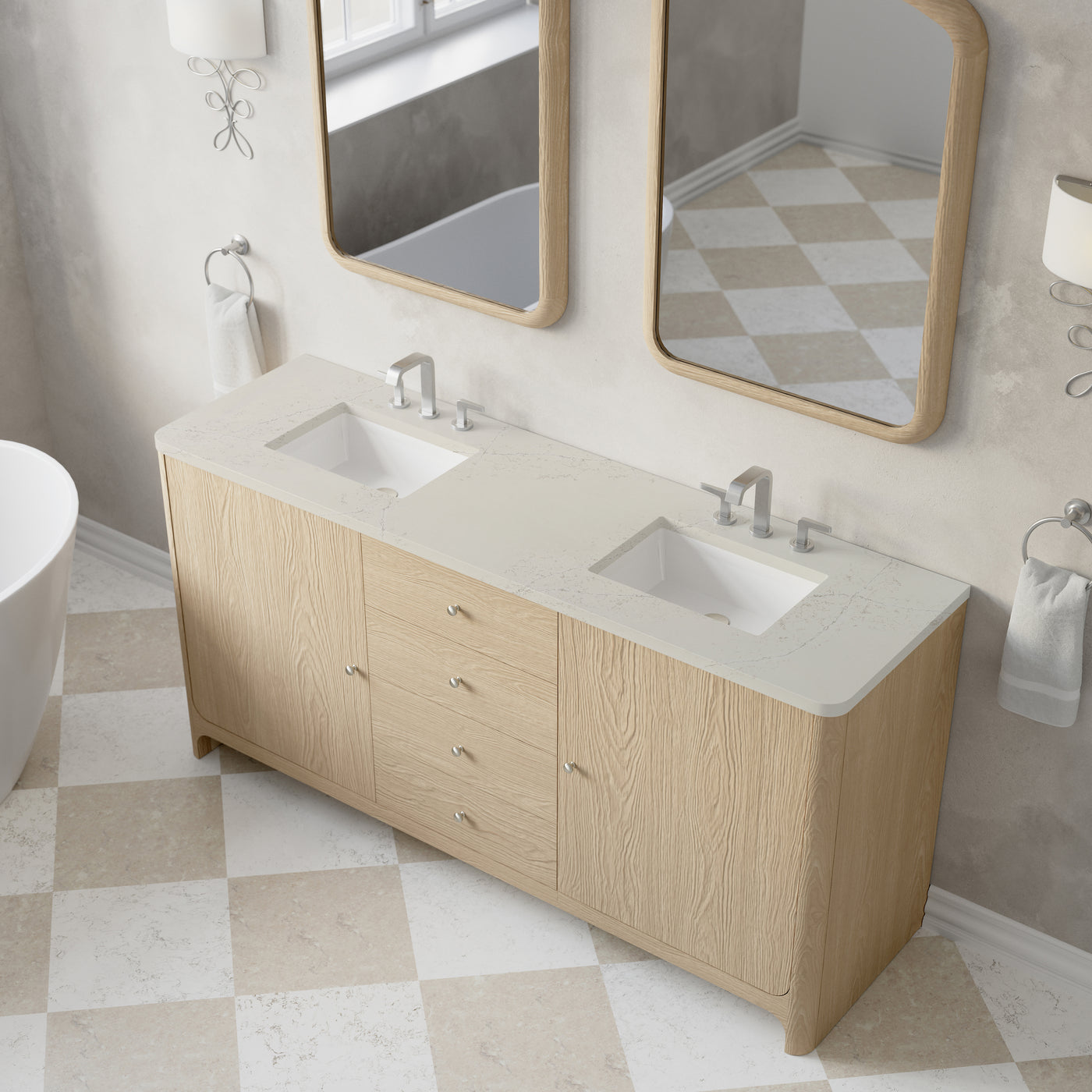 James Martin Gracyn 72" Double Bathroom Vanity, Coastal Driftwood by James Martin