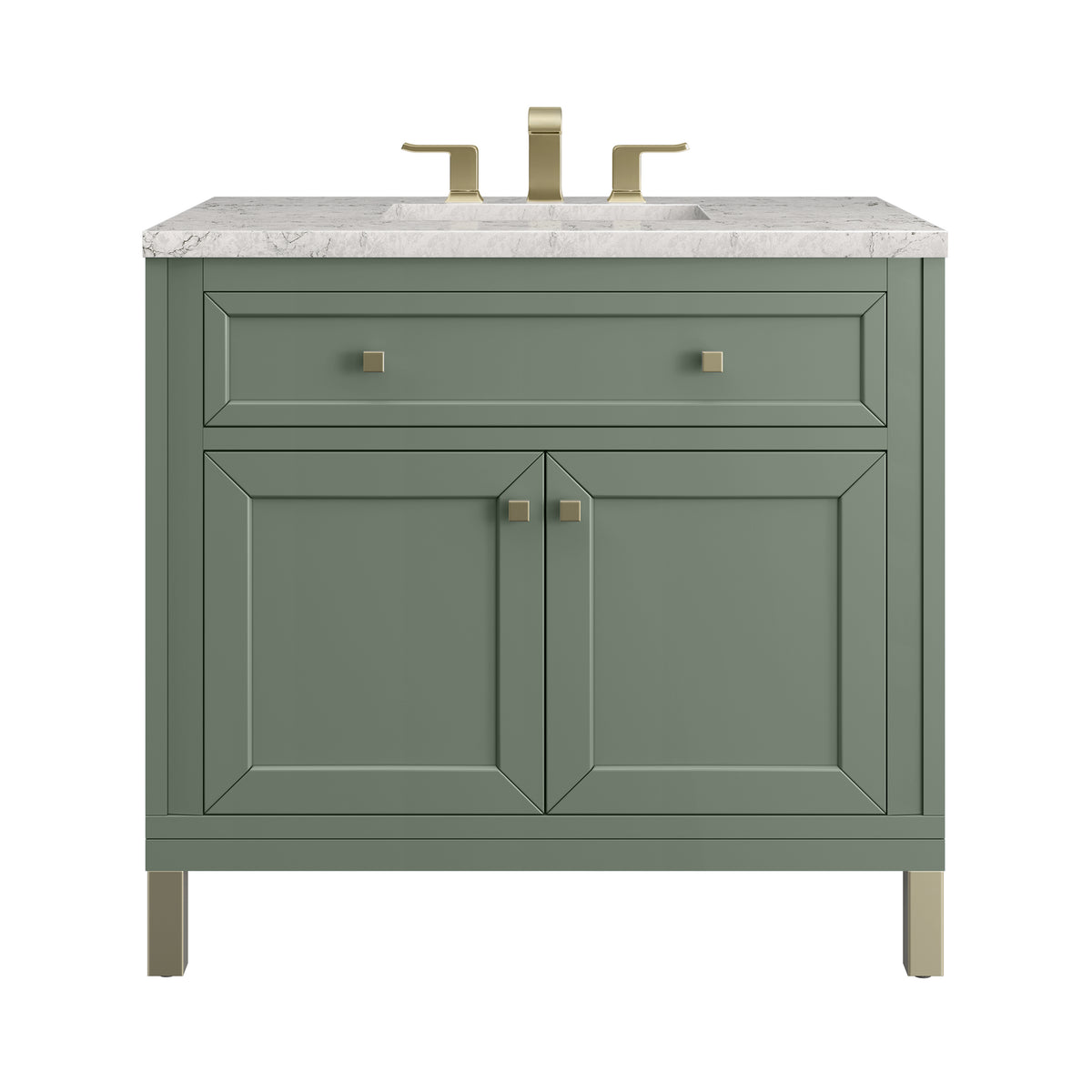 James Martin Chicago 36" Single Bathroom Vanity, Smokey Celadon, view 39