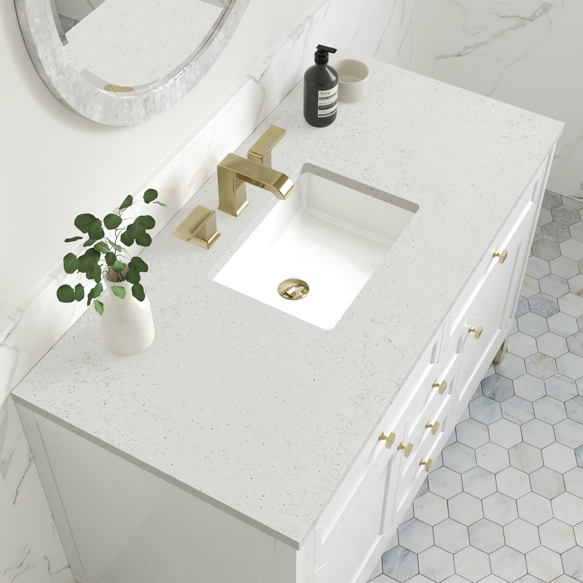 James Martin Chicago 48" Single Bathroom Vanity, Glossy White, view 33