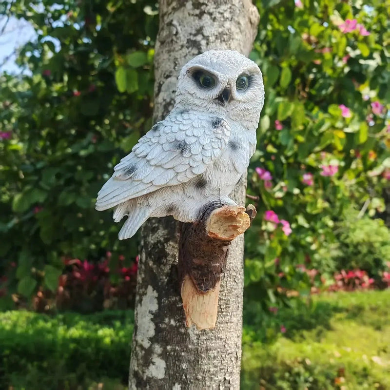 Lifelike Owl Statue Tree and Wall Decor for Garden and Home by House Of Avana