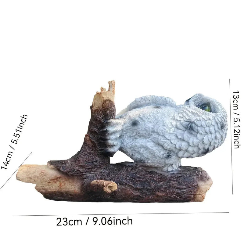 Lifelike Owl Statue Tree and Wall Decor for Garden and Home by House Of Avana