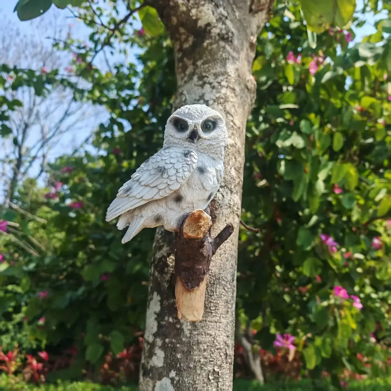Lifelike Owl Statue Tree and Wall Decor for Garden and Home by House Of Avana