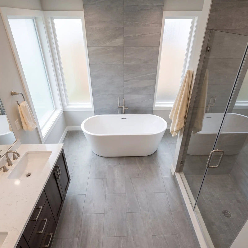 Light Grey 12x24 Natural Rec by Stonetiledepot