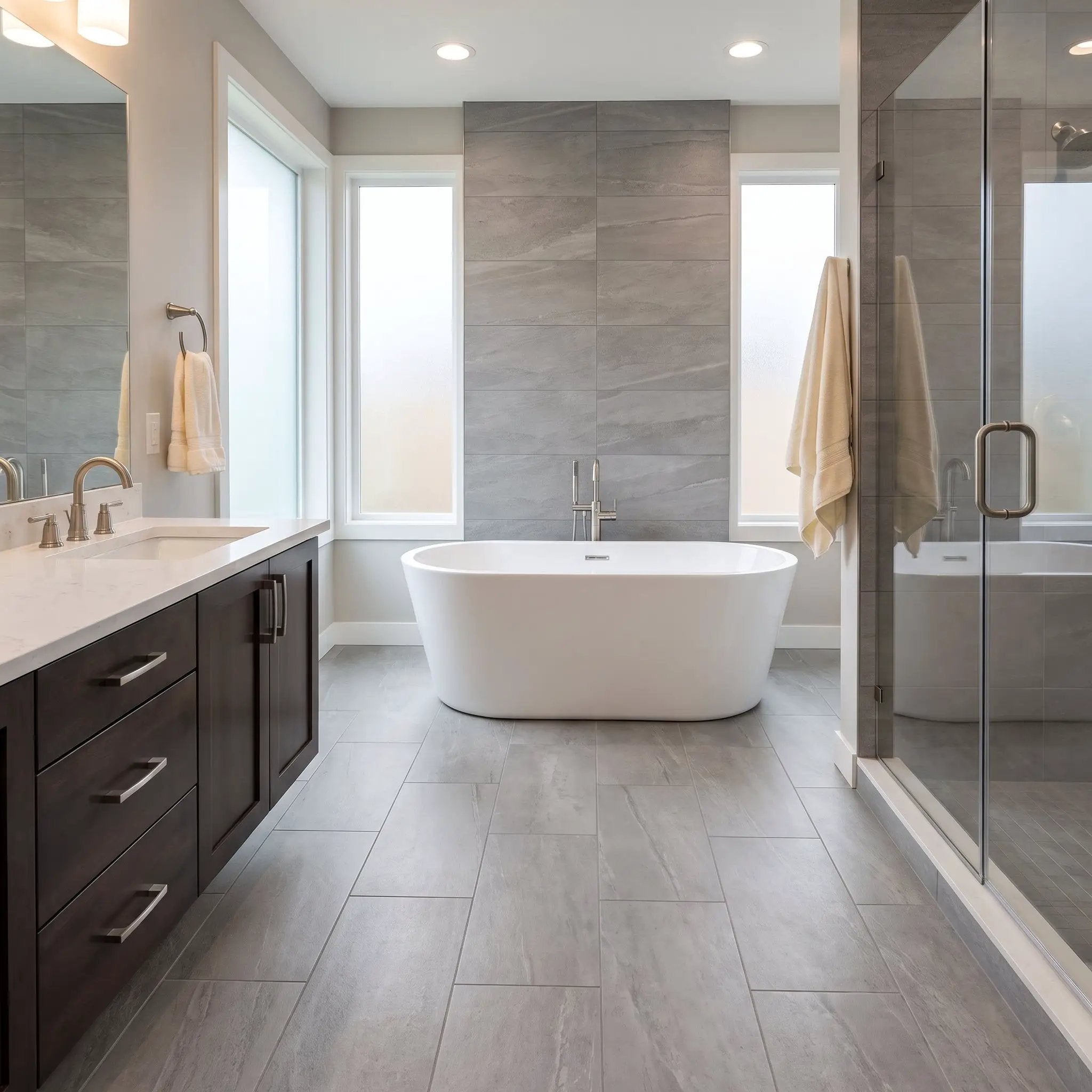 Light Grey 12x24 Natural Rec by Stonetiledepot