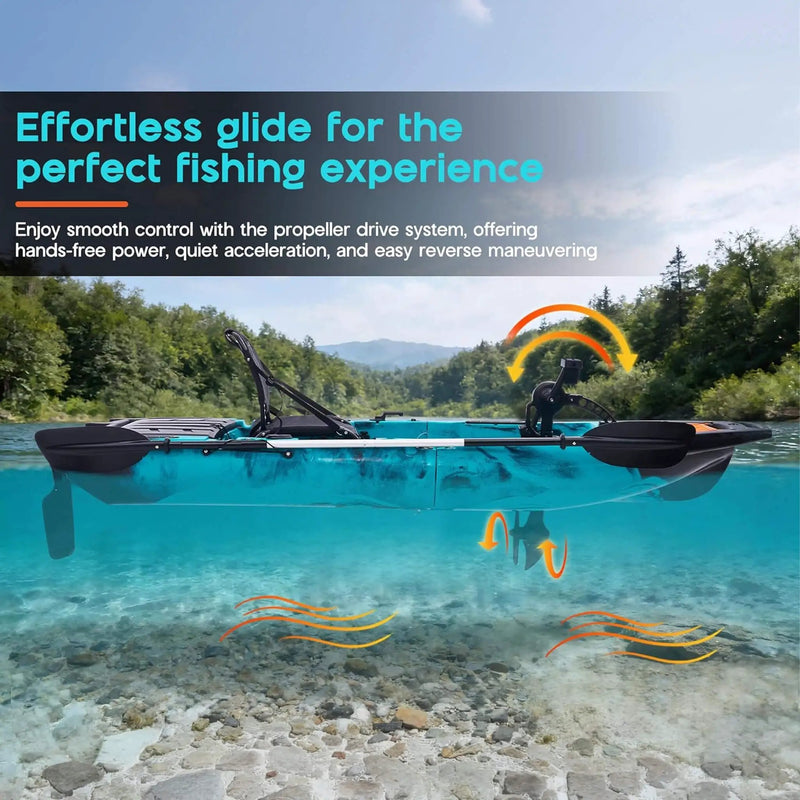 Lightweight 10FT 1-Person Modular Fishing Kayak With Propeller Drive System (SAK67032) by SAKSBY WHOLESALE