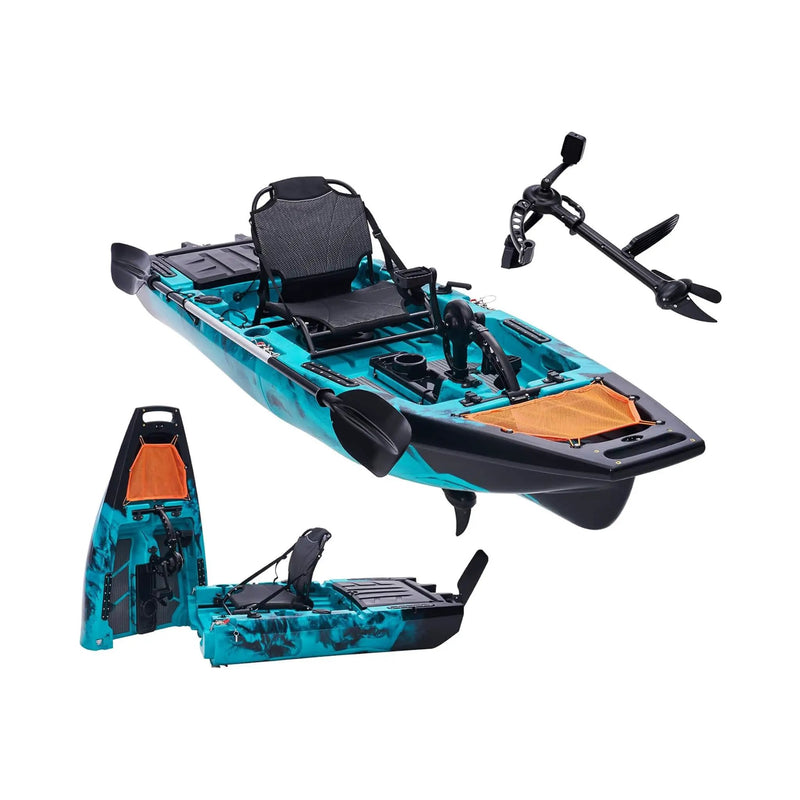 Lightweight 10FT 1-Person Modular Fishing Kayak With Propeller Drive System (SAK67032) by SAKSBY WHOLESALE