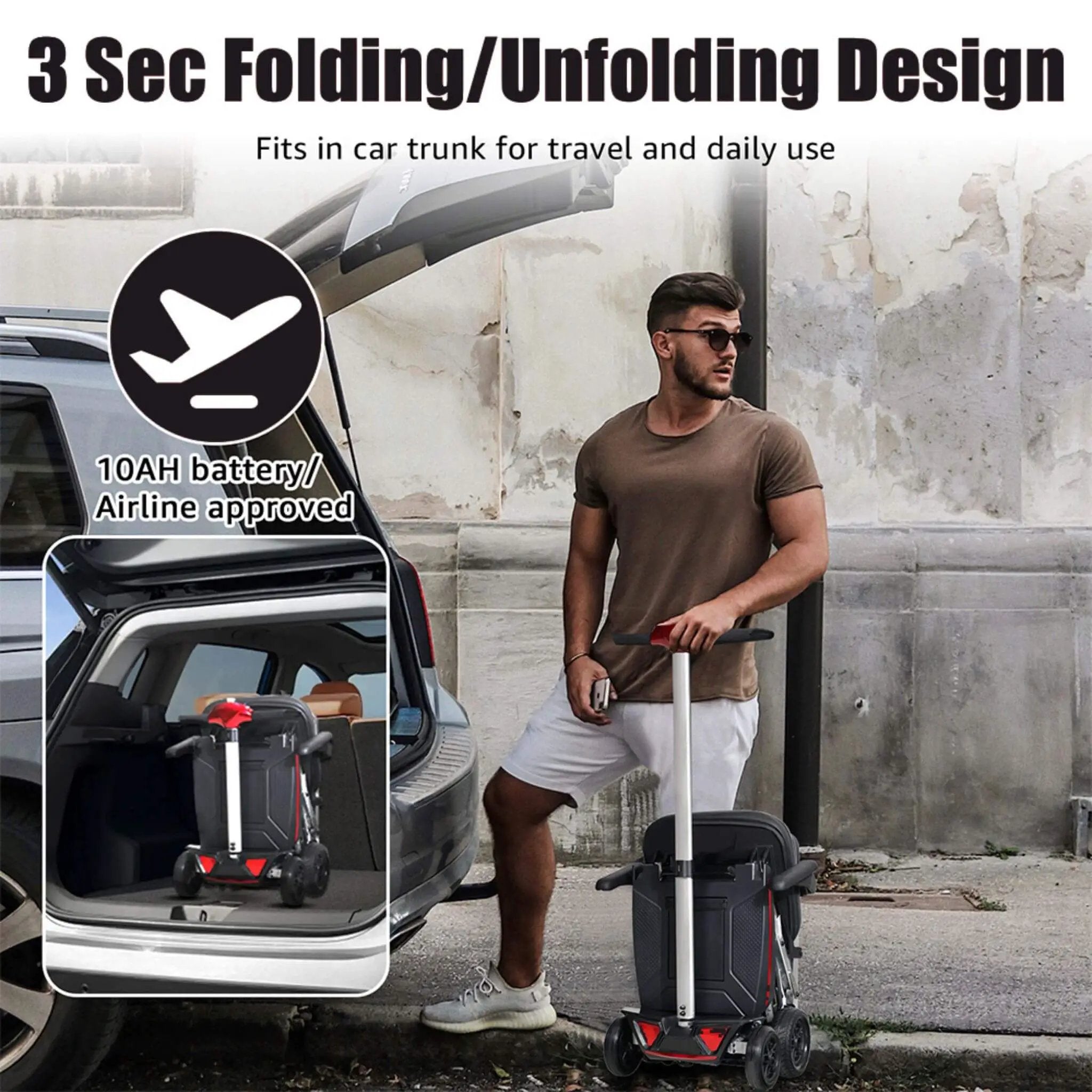 Lightweight Powered Folding Mobility Scooter For Adults And Seniors (SAK53214) by SAKSBY WHOLESALE